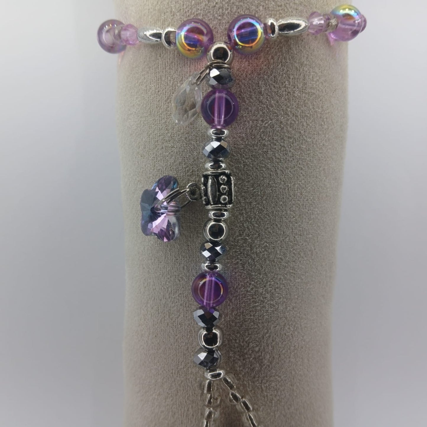 Ring Bracelet: Purple Butterfly