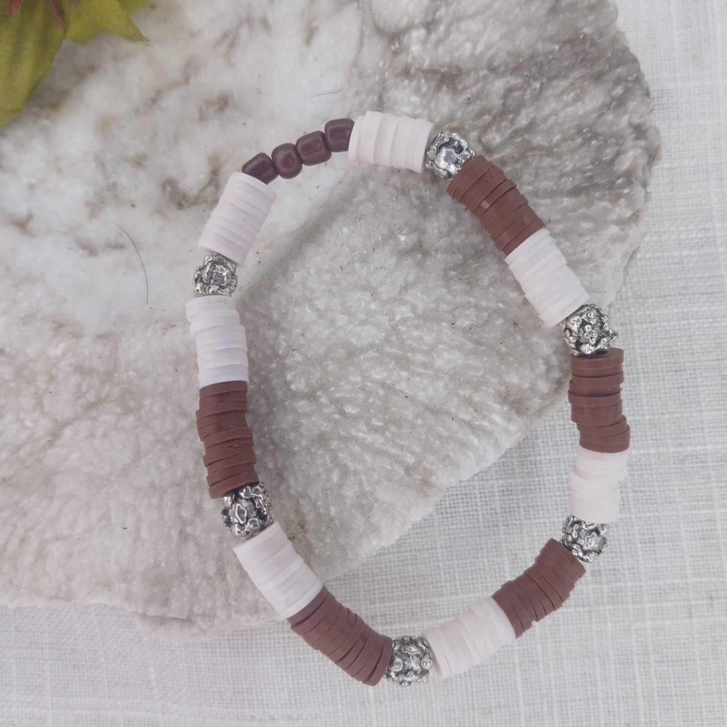 WolfPack Wrist Stack - Trendy Wood, Seed, and Glass Accessory to Elevate Your Style