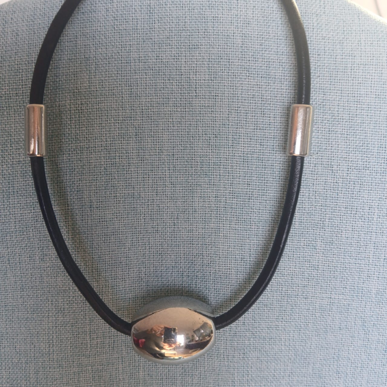 Silver Barrel Choker | Boho-Luxe Statement Necklace