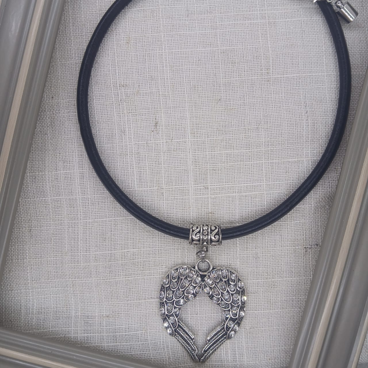 Wings of Heaven Choker | Silver Rhinestone Statement Necklace