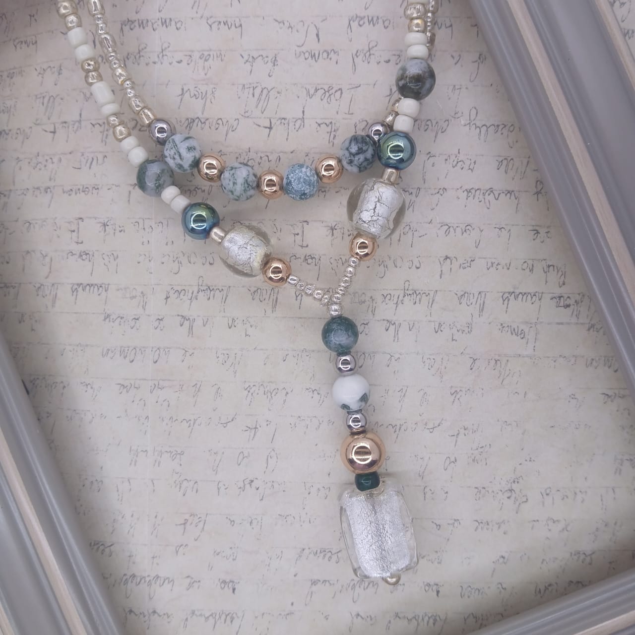 Inner Peace β Tree Agate Double Necklace Set