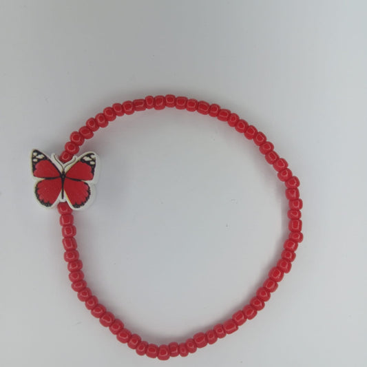 Red Butterfly Anklet