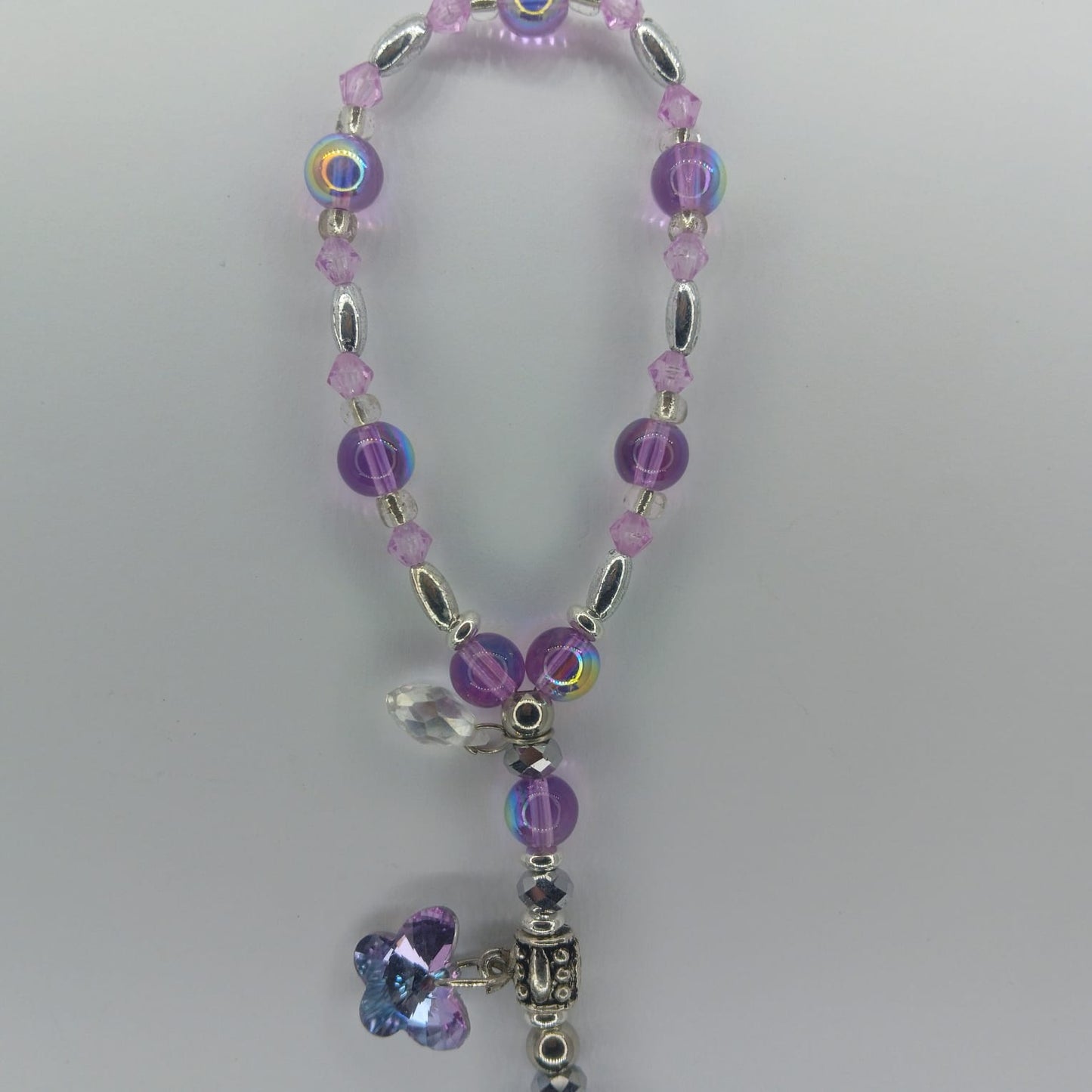Ring Bracelet: Purple Butterfly