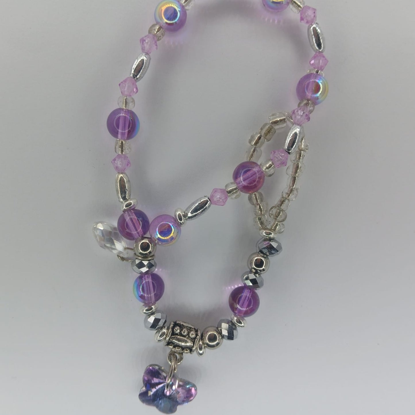 Ring Bracelet: Purple Butterfly