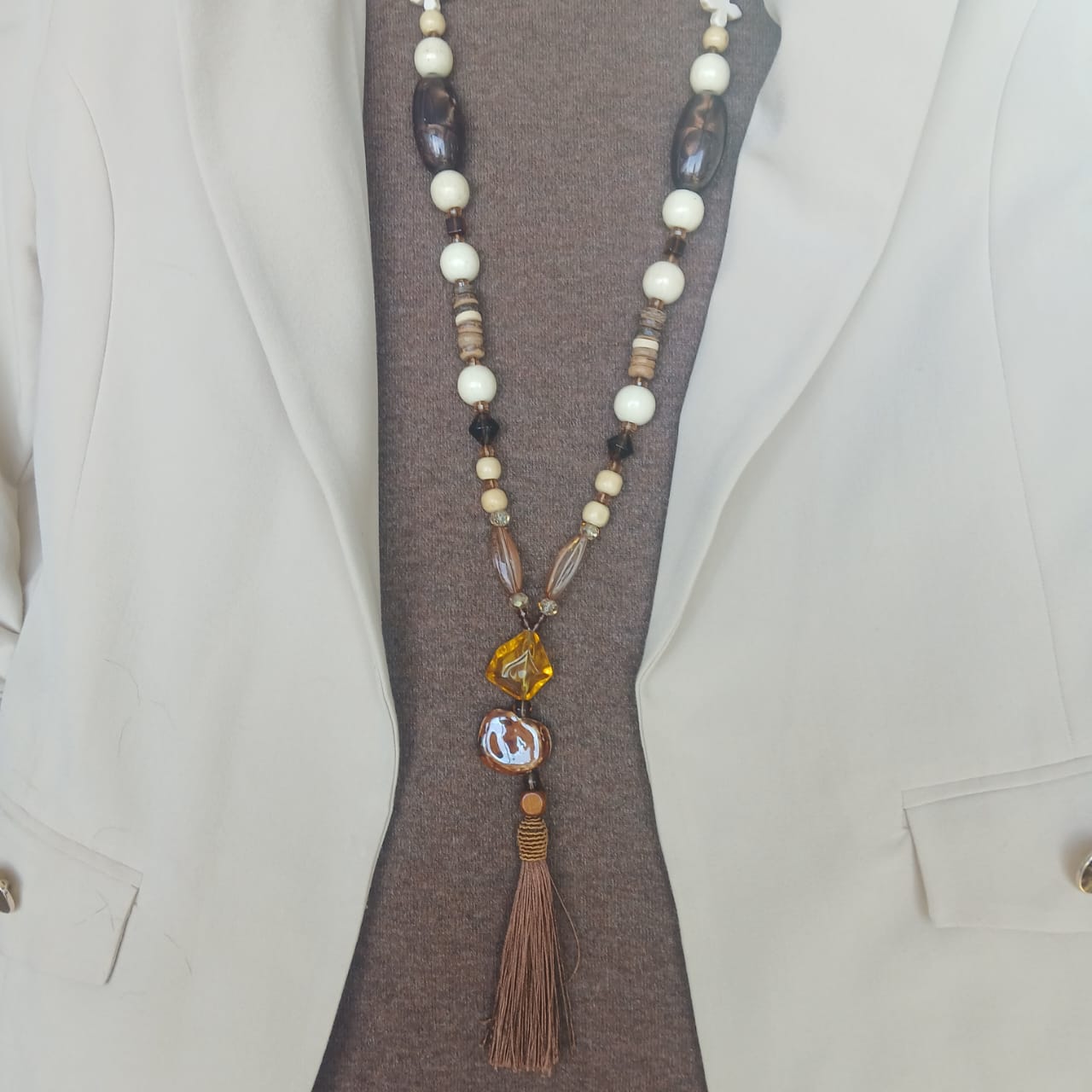 Raw Earth — The Tassel Drop Necklace