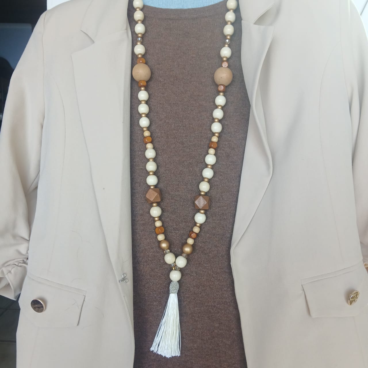 White Chocolate — Boho Statement Long Necklace