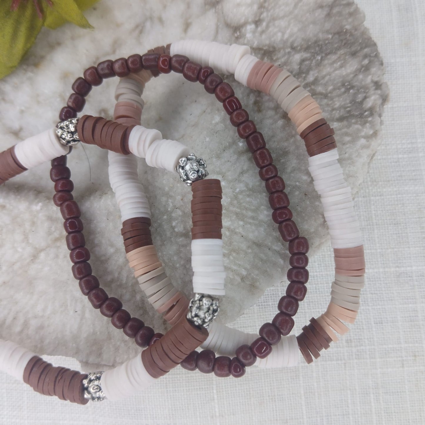 Chocolate Wrist Stack - Indulge in Rich Brown Feels