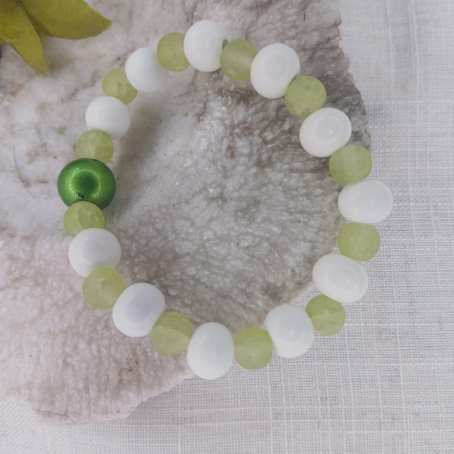 Clean Green Wrist Stack Bracelet Set - Embrace Fresh Cut Grass Vibes