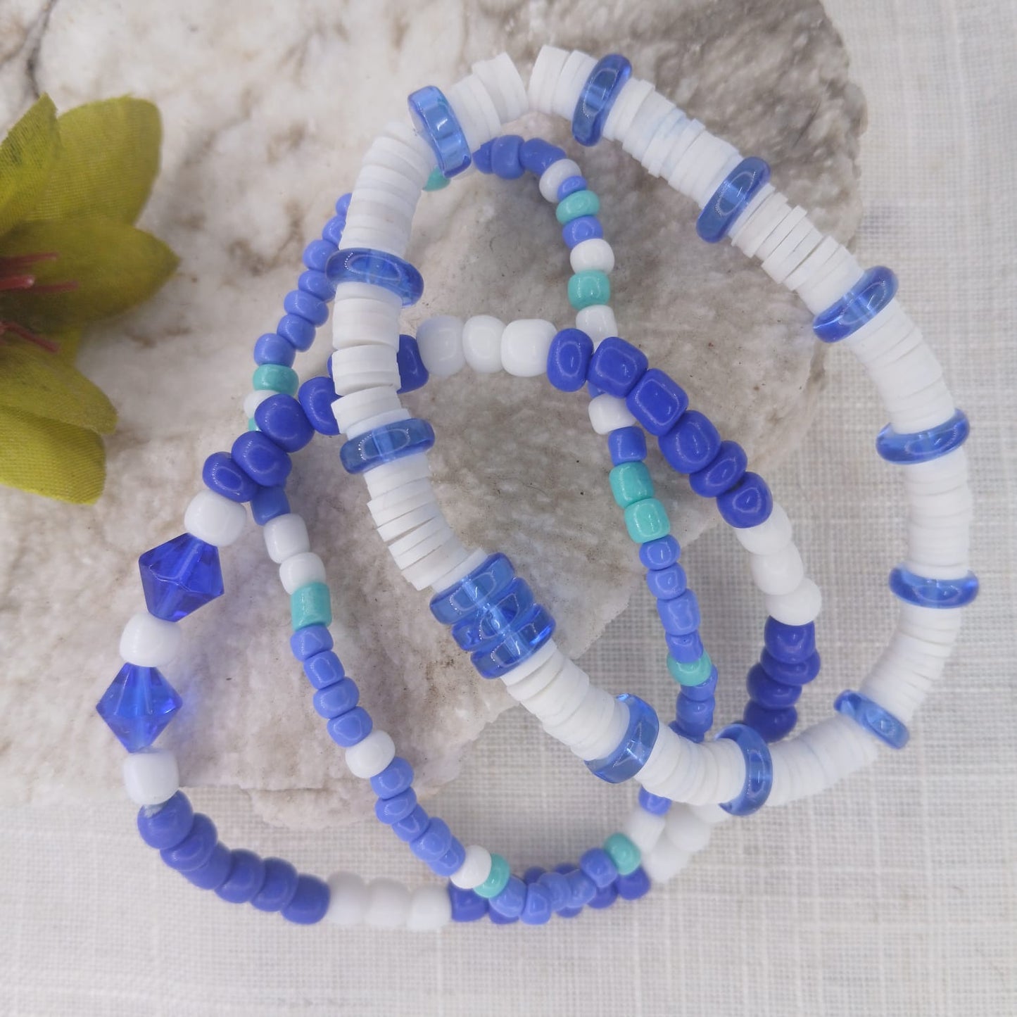 Blue Horizon Wrist Stack - Experience Refreshing White & Crisp Blue Feels