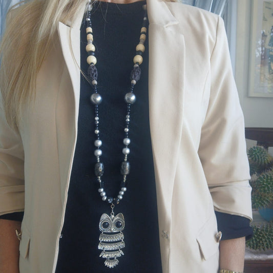 The Owl — Wisdom & Intuition Long Necklace
