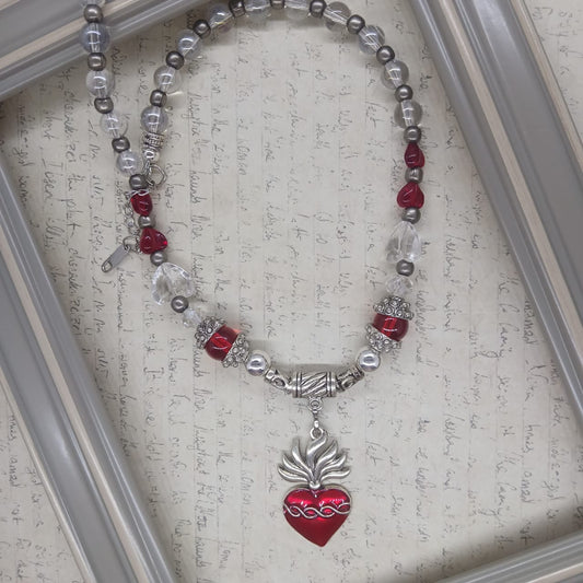 Flaming Heart choker