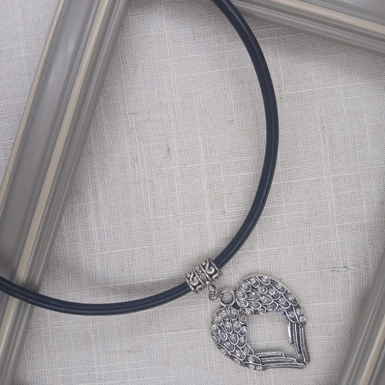 Wings of Heaven Choker | Silver Rhinestone Statement Necklace