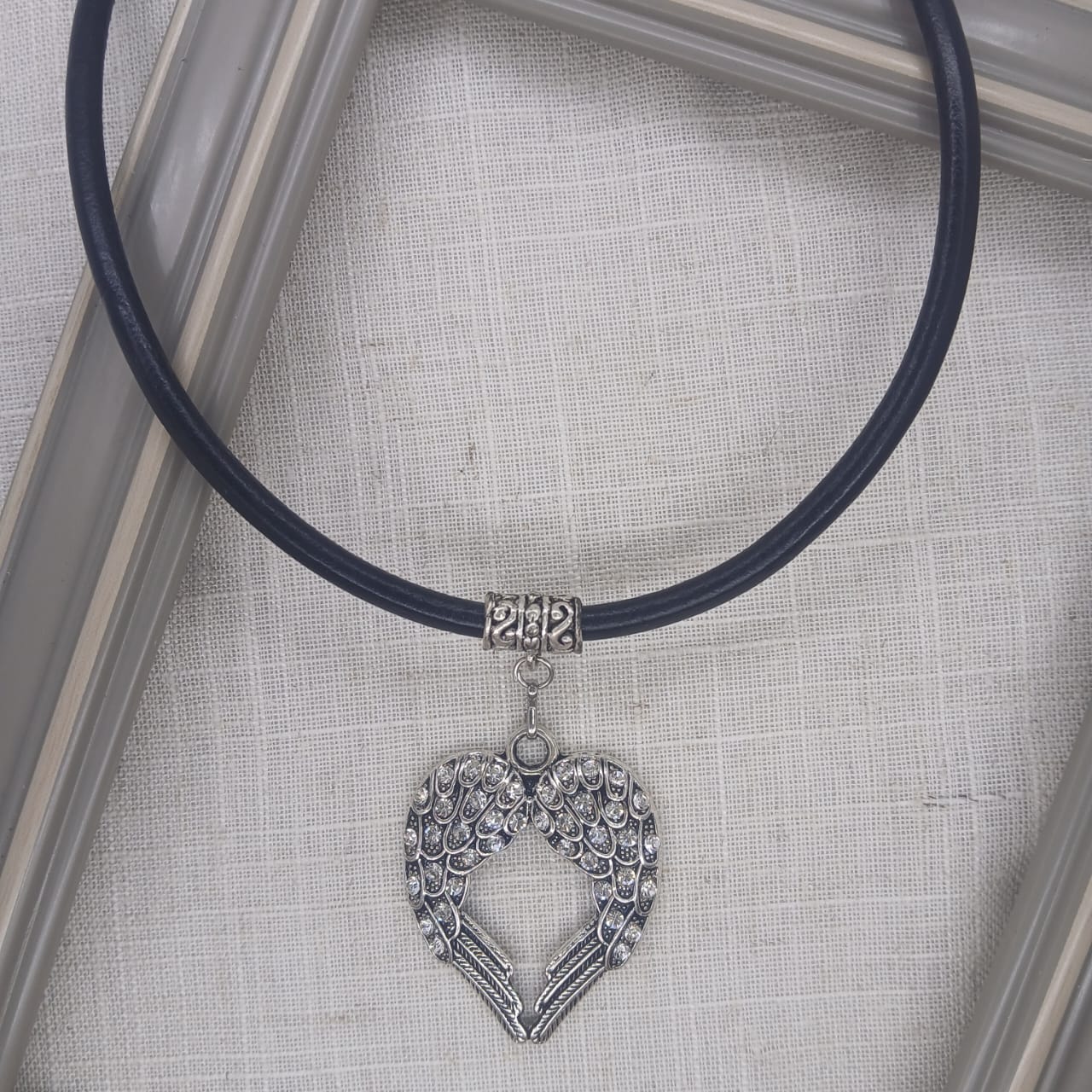 Wings of Heaven Choker | Silver Rhinestone Statement Necklace