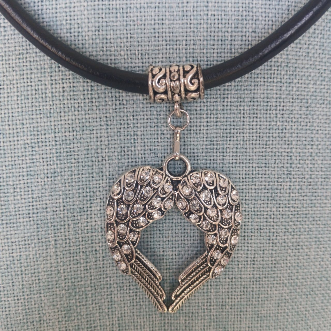 Wings of Heaven Choker | Silver Rhinestone Statement Necklace