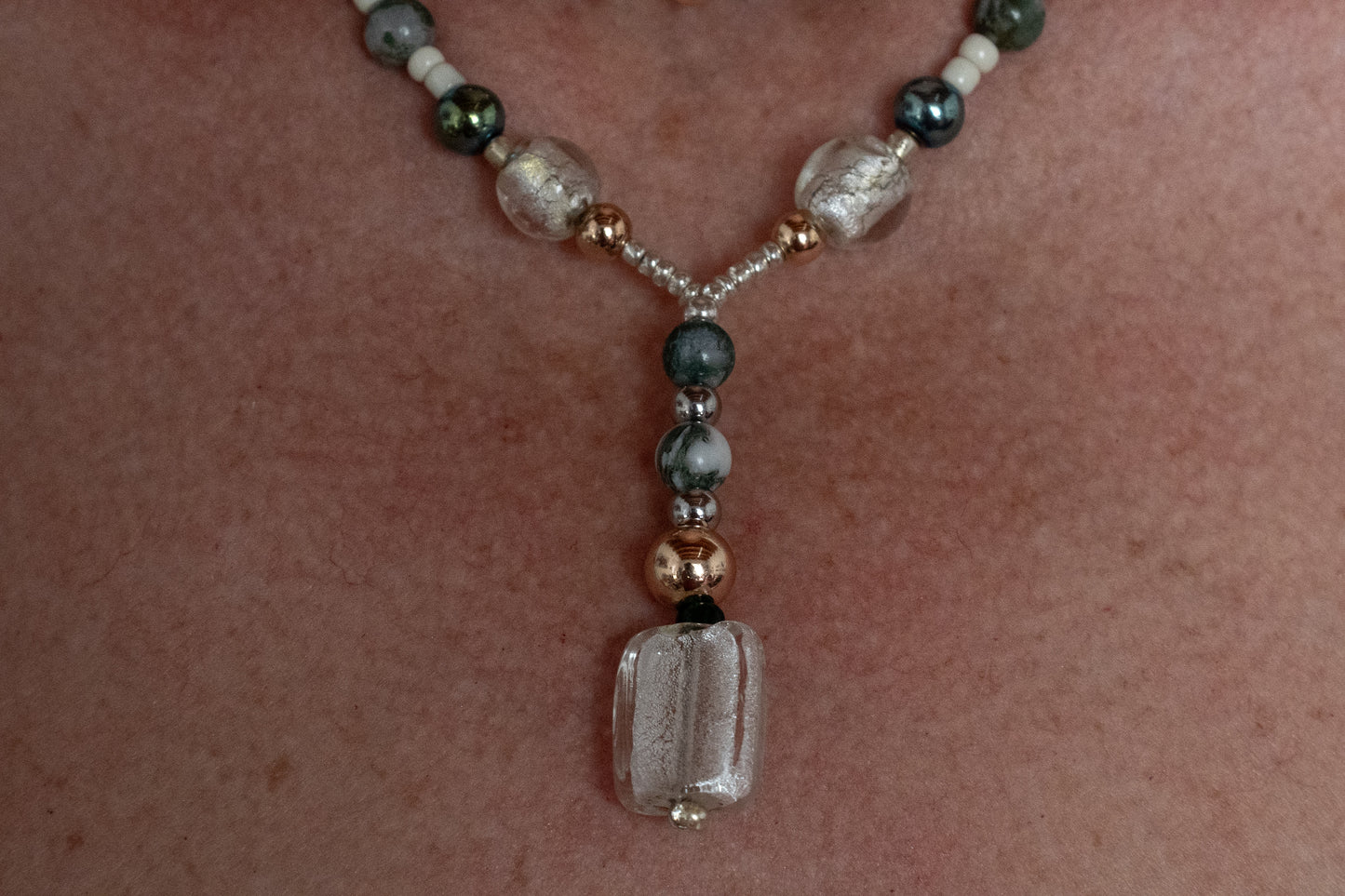 Inner Peace – Tree Agate Double Necklace Set