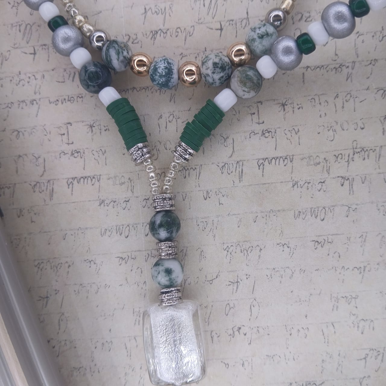 Inner Peace – Tree Agate Double Necklace Set