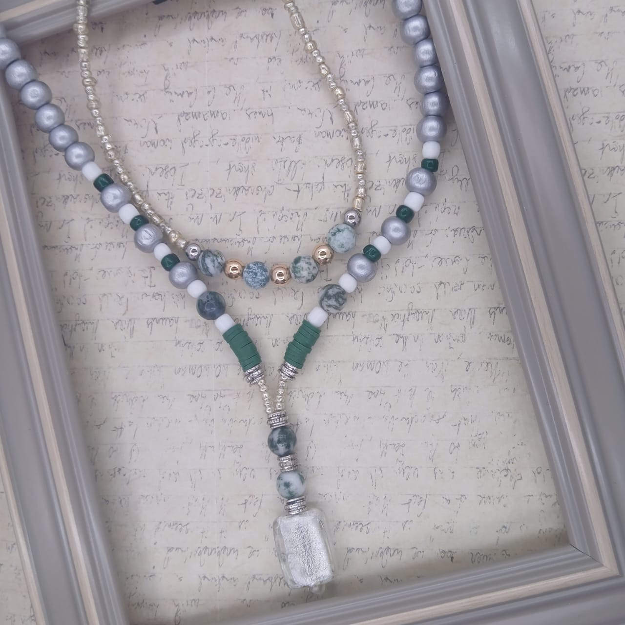 Inner Peace – Tree Agate Double Necklace Set